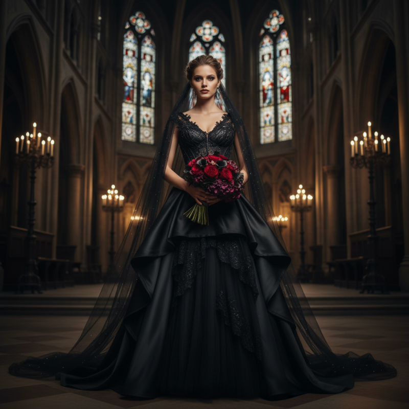 Why Choose Black Wedding Gowns for Your Unique Bridal Look