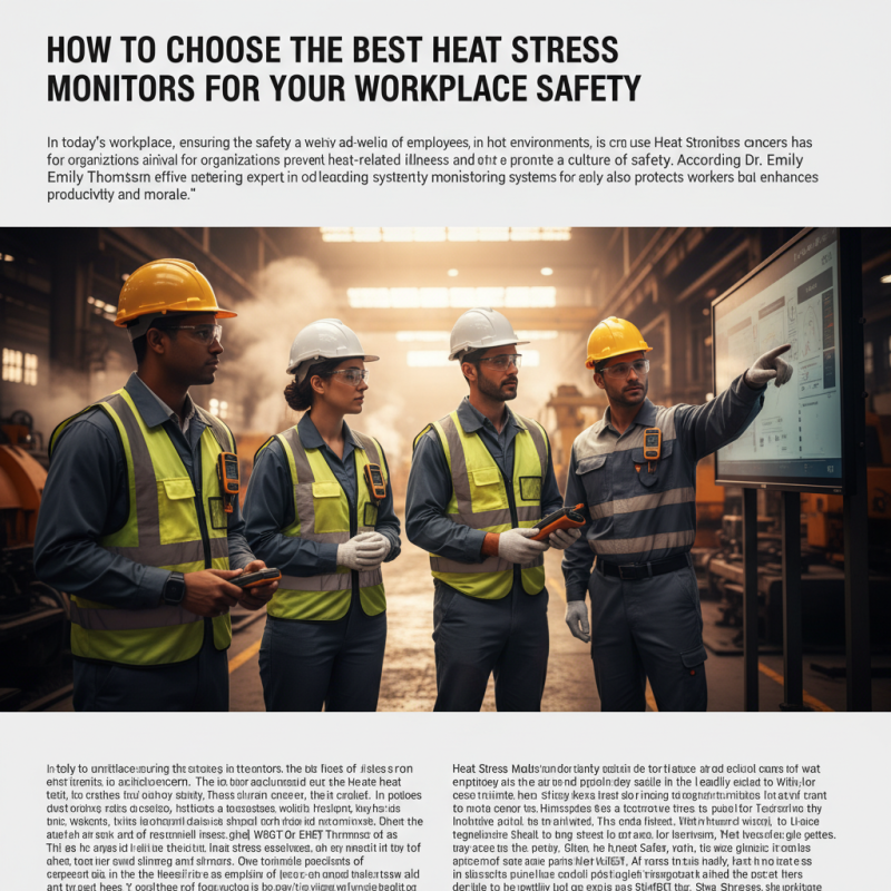 How to Choose the Best Heat Stress Monitors for Your Workplace Safety