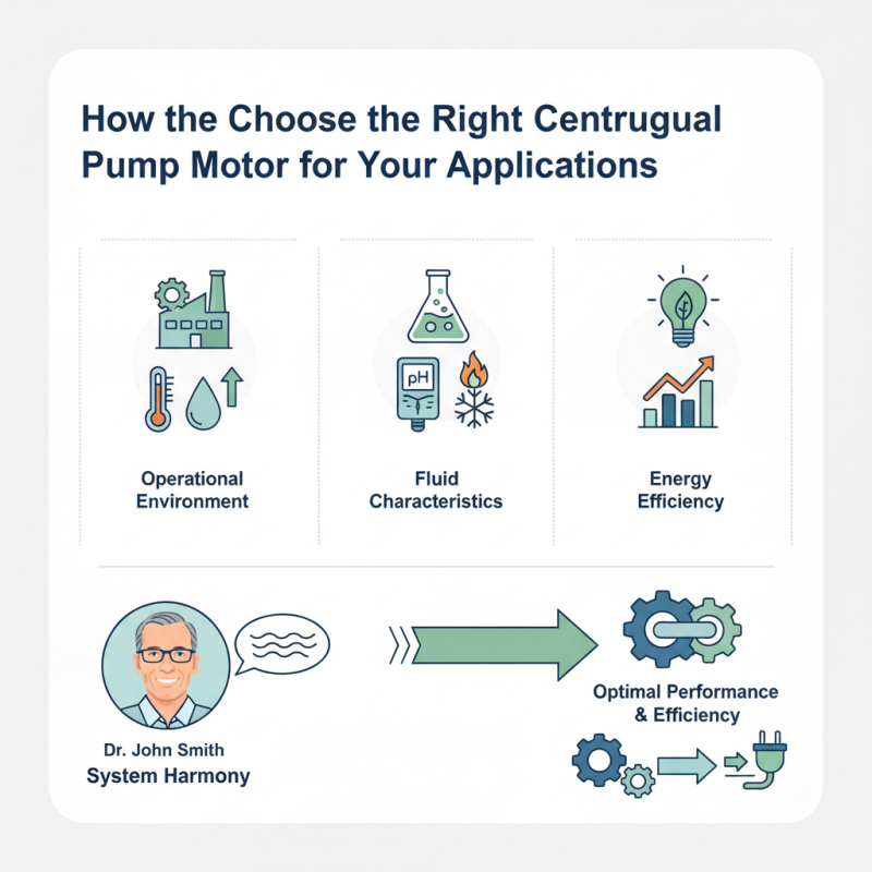 How to Choose the Right Centrifugal Pump Motor for Your Applications