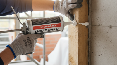 Top Tips for Choosing Low Shrinkage Liquid Nails for Your Projects