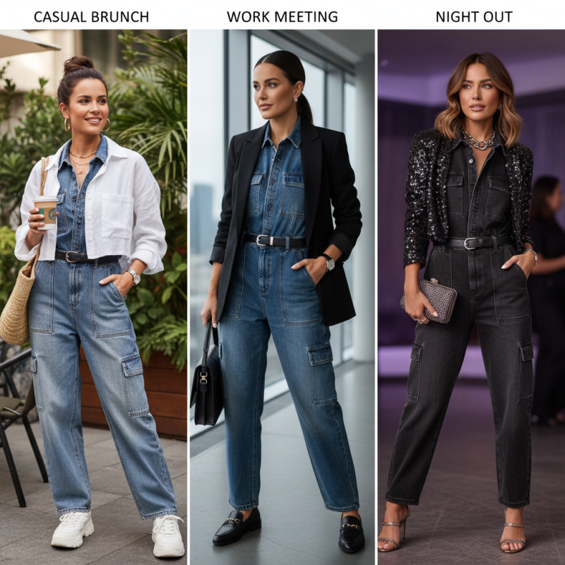 2025 How to Style a Cargo Denim Jumpsuit for Every Occasion