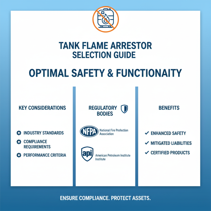 How to Choose the Right Tank Flame Arrestor for Your Safety Needs