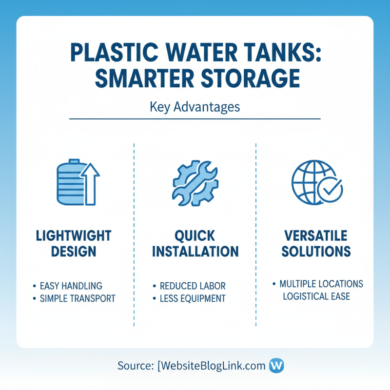 Top 10 Benefits of Using Plastic Tanks for Water Storage Solutions