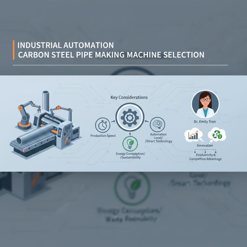 How to Choose the Best Industrial Automation Carbon Steel Pipe Making Machine