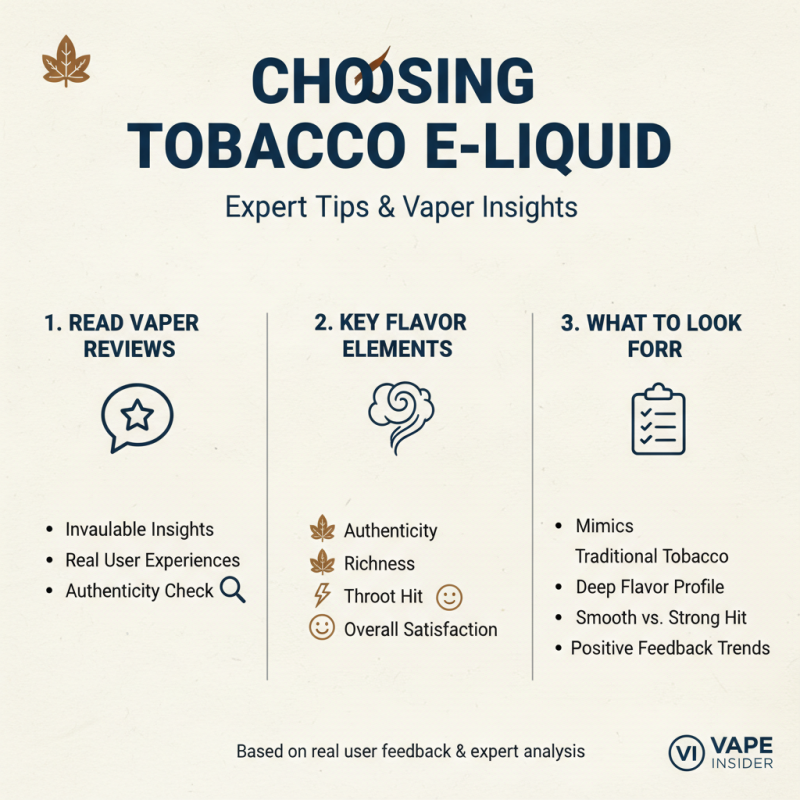 Top 10 Tips for Choosing the Best Tobacco Flavor E-Liquid for Vaping