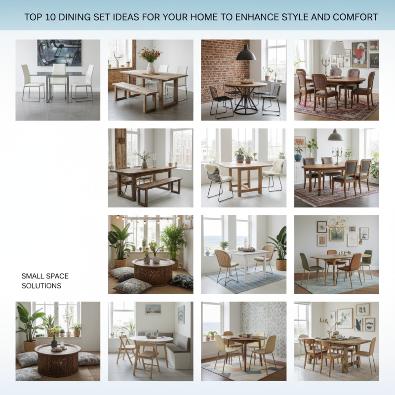Top 10 Dining Set Ideas for Your Home to Enhance Style and Comfort