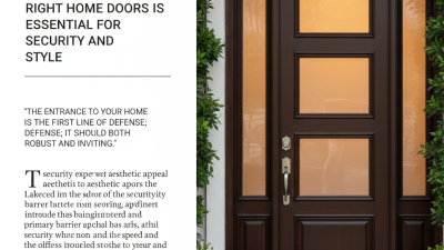 Why Choosing the Right Home Doors is Essential for Security and Style