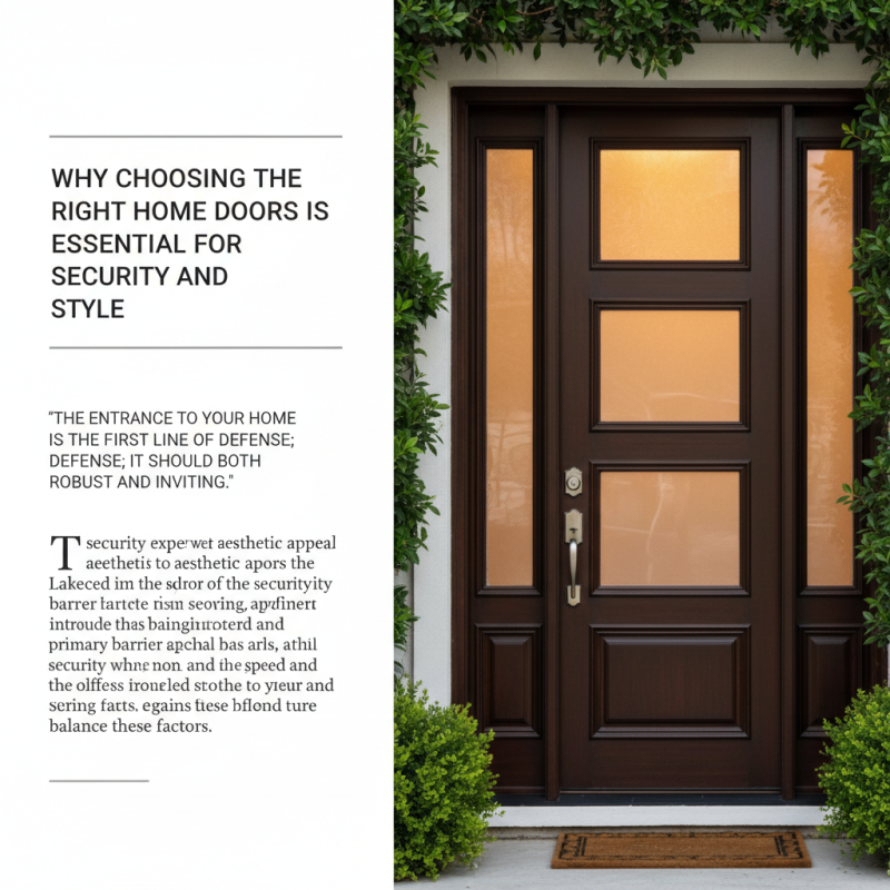 Why Choosing the Right Home Doors is Essential for Security and Style