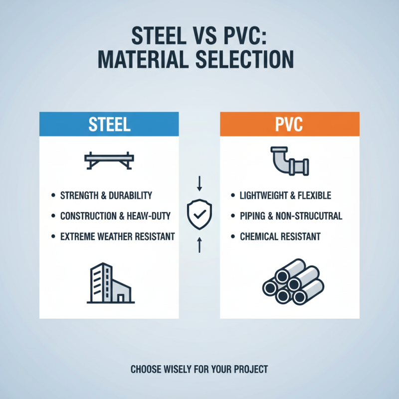 8 Essential Tips for Choosing Between Steel and PVC for Your Next Project