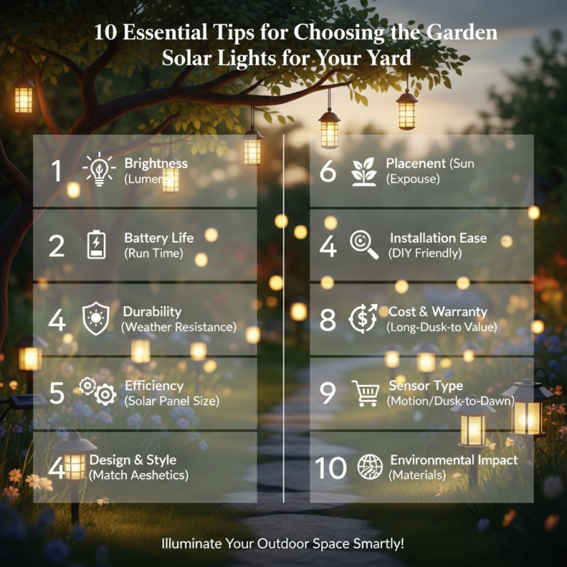 10 Essential Tips for Choosing the Best Garden Solar Lights for Your Yard