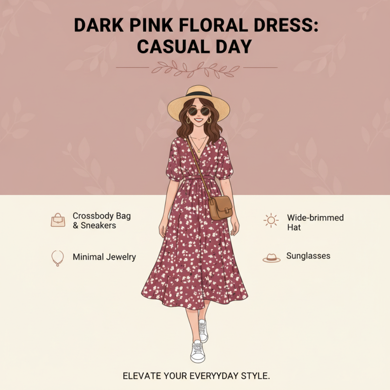 How to Style a Dark Pink Floral Dress for Every Occasion