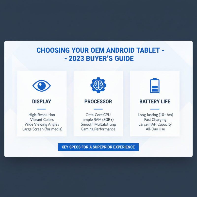 How to Choose the Best Oem Tablet Android for Your Needs in 2023