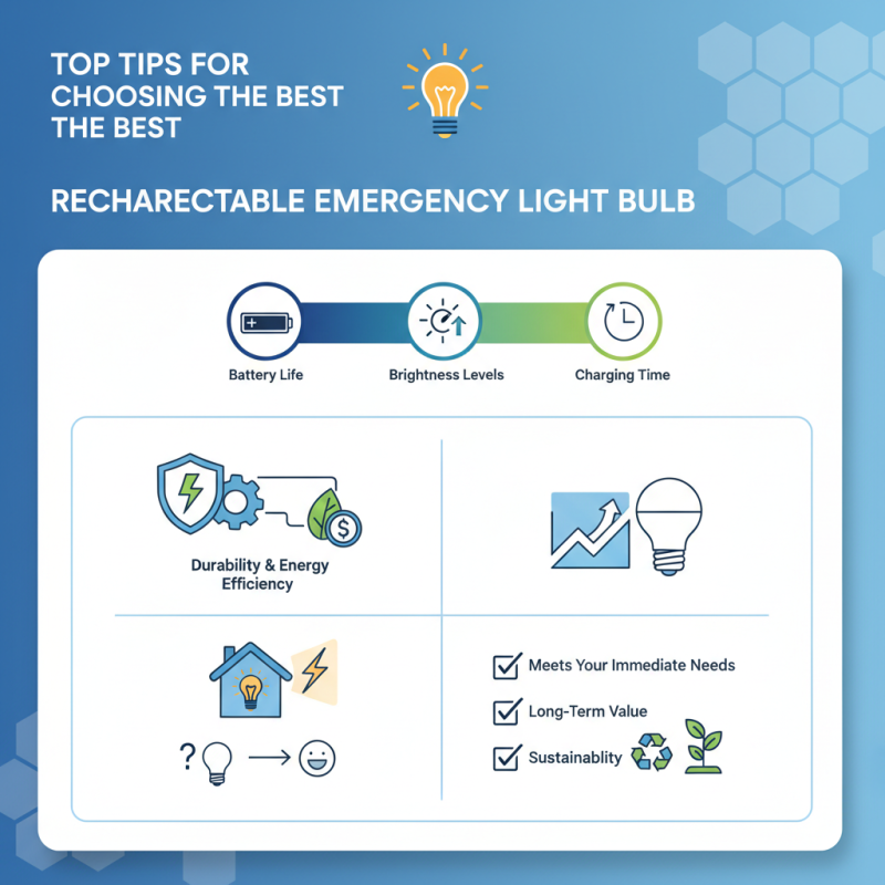 Top Tips for Choosing the Best Rechargeable Emergency Light Bulb for Your Needs