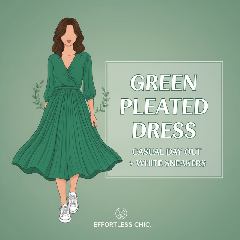 How to Style a Green Pleated Dress for Any Occasion