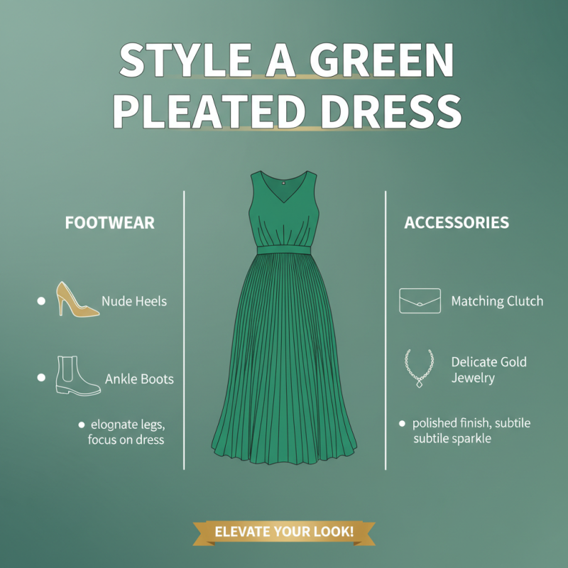 How to Style a Green Pleated Dress for Any Occasion
