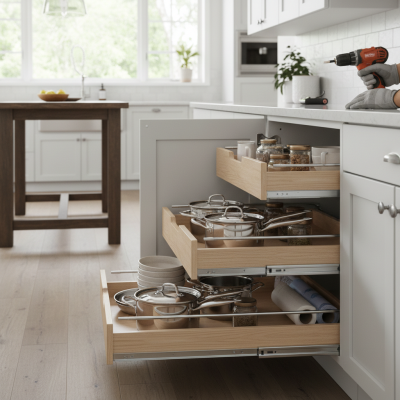 How to Install Slide Out Shelves for Better Kitchen Organization
