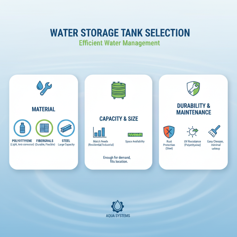 Top 2025 Water Storage Tanks for Efficient Water Management Solutions