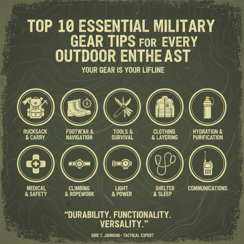 Top 10 Essential Military Gear Tips for Every Outdoor Enthusiast
