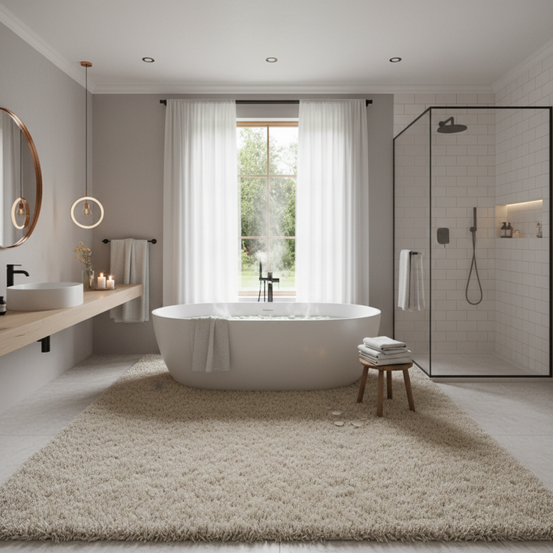 Best Bathroom Floor Carpet Ideas for Comfort and Style