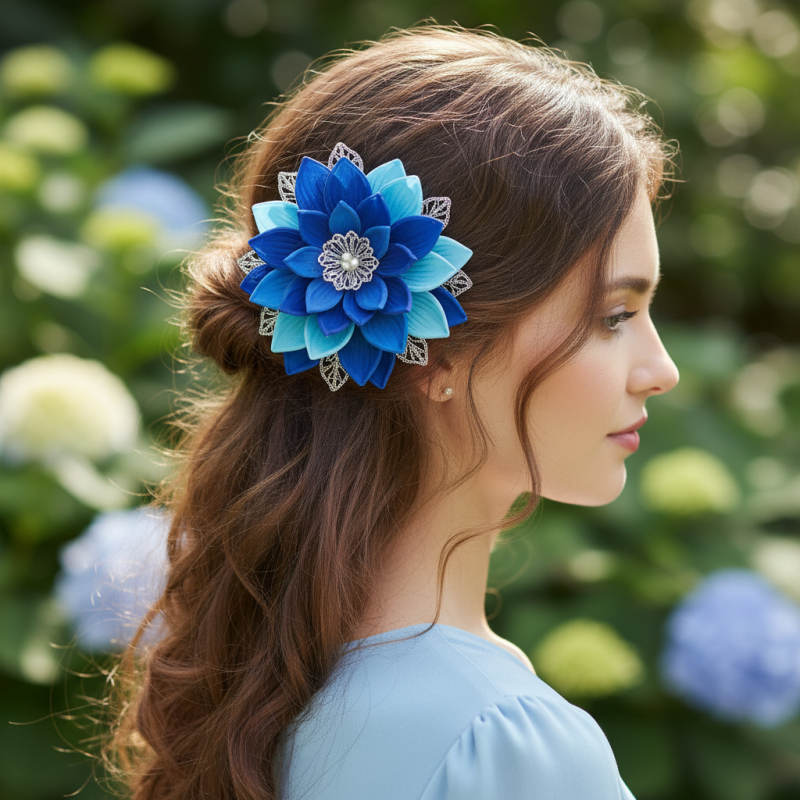 Why You Should Choose a Blue Flower Hair Clip for Your Next Hairstyle