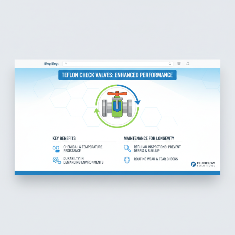 Top Benefits of Using Teflon Check Valves for Fluid Control