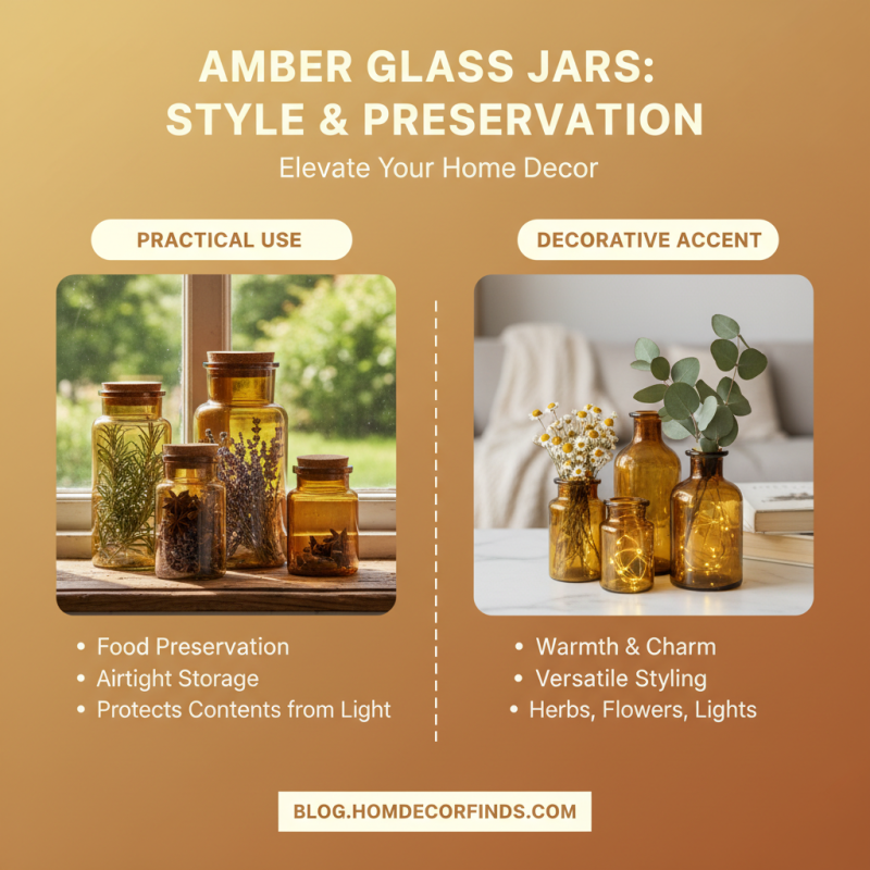 How to Use Amber Glass Jars for Preserving Food and Enhancing Your Home