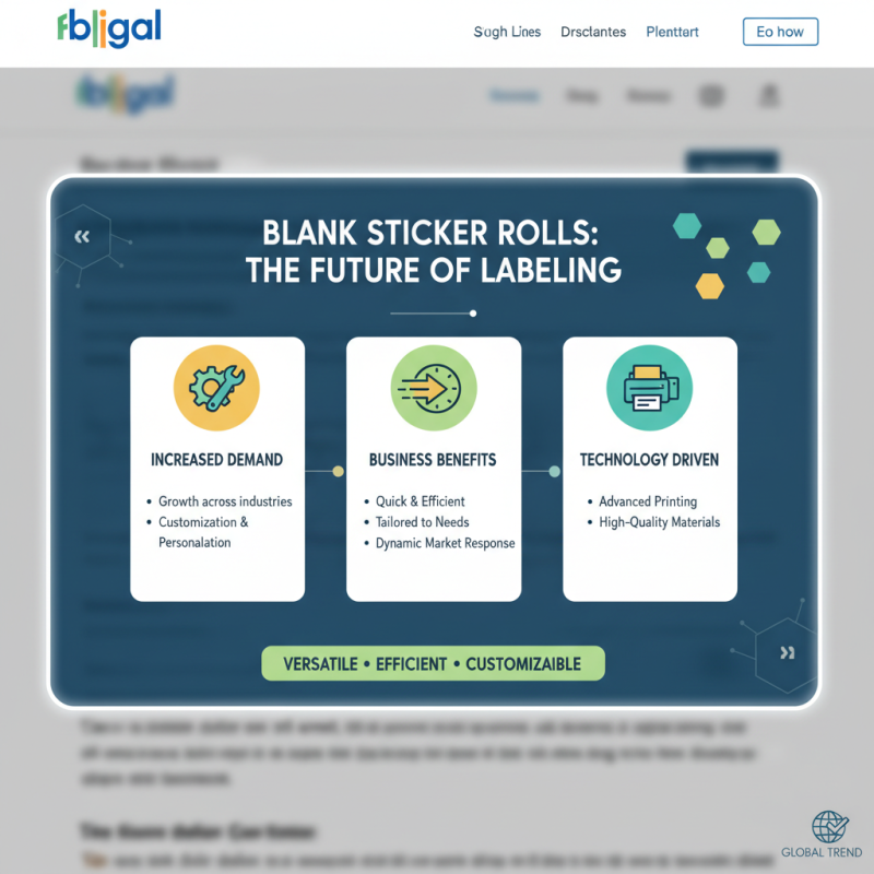 Why Choose Blank Sticker Rolls for Your Custom Labeling Needs