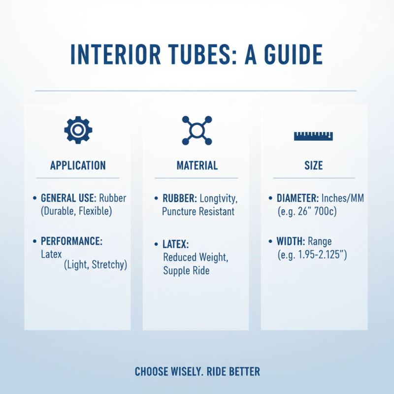 Top Tips for Choosing the Right Interior Tube for Your Needs
