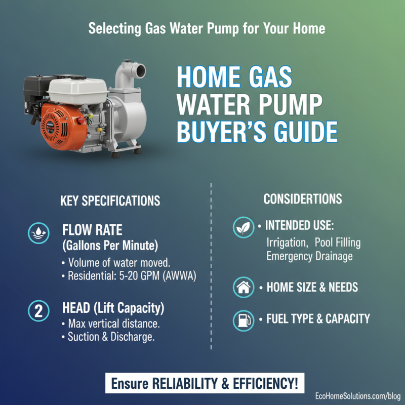 How to Choose the Right Gas Water Pump for Your Home Needs
