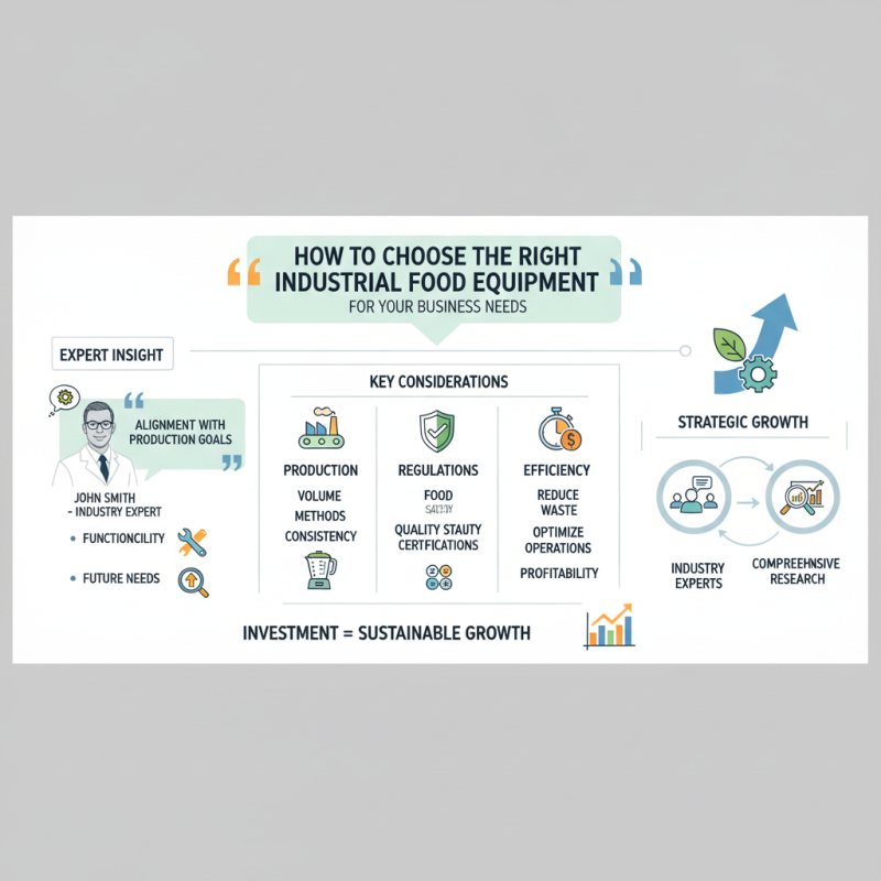 How to Choose the Right Industrial Food Equipment for Your Business Needs