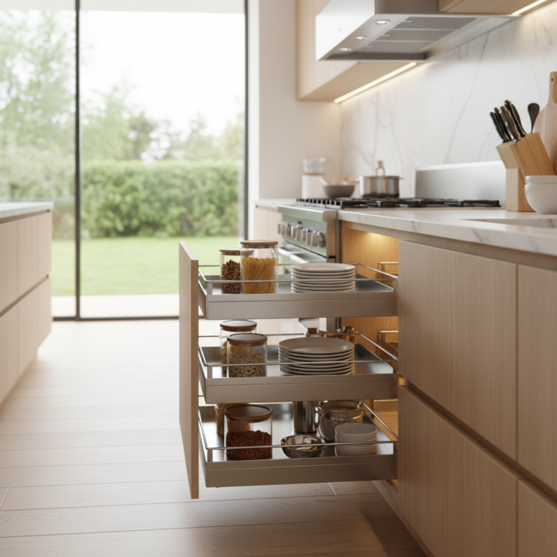 Why You Should Choose High Quality Kitchen Flat Steel Pull Out Baskets for Storage
