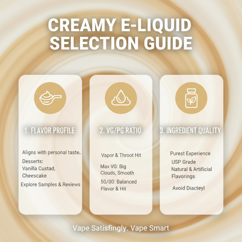 How to Choose the Best Creamy E-Liquid for Your Vaping Experience