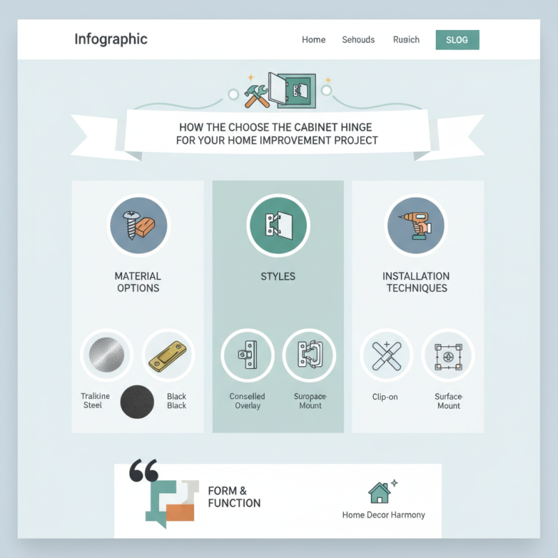 How to Choose the Right Cabinet Hinge for Your Home Improvement Project