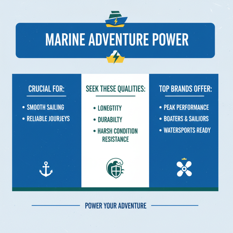 Top Marine Battery Options for Reliable Power on Your Next Adventure