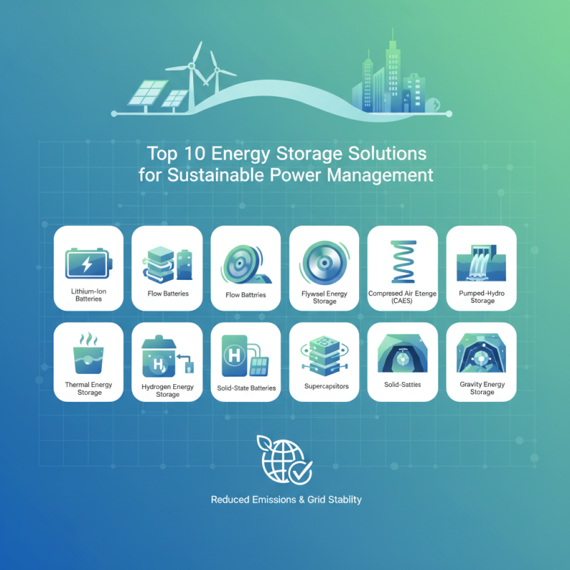 Top 10 Energy Storage Solutions for Sustainable Power Management