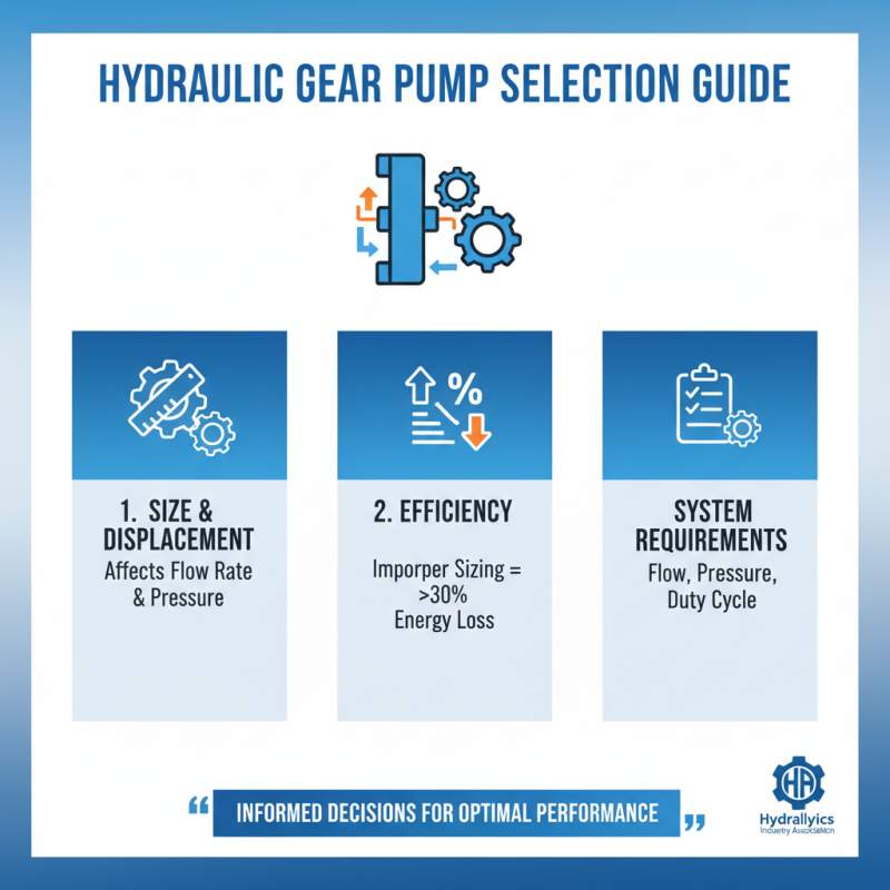 How to Choose the Right Hydraulic Gear Pump for Your Application