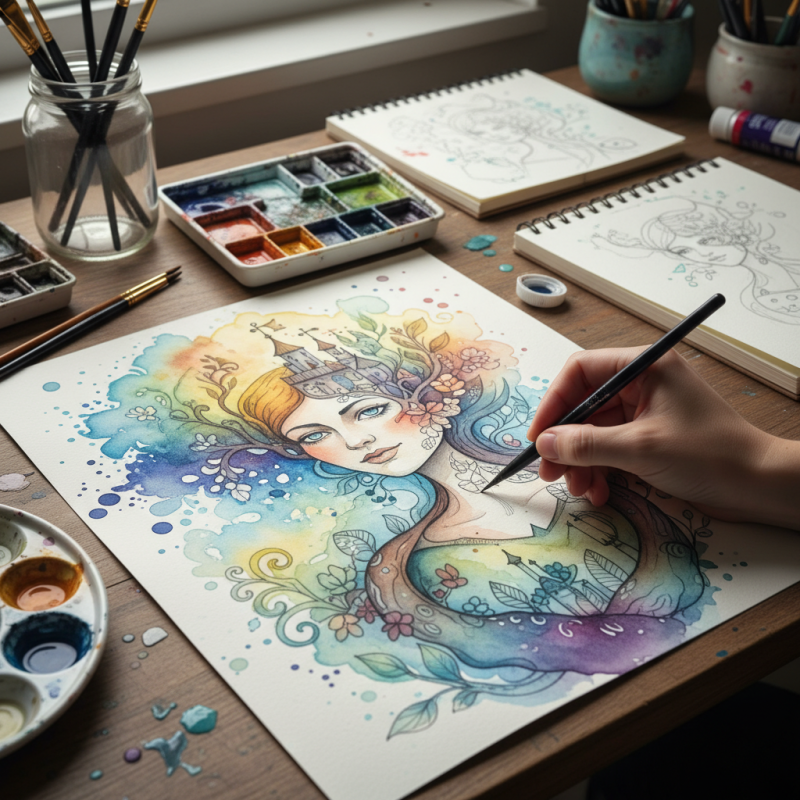 How to Create Stunning Art with Watercolor and Pen Techniques