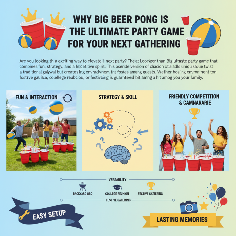 Why Big Beer Pong is the Ultimate Party Game for Your Next Gathering