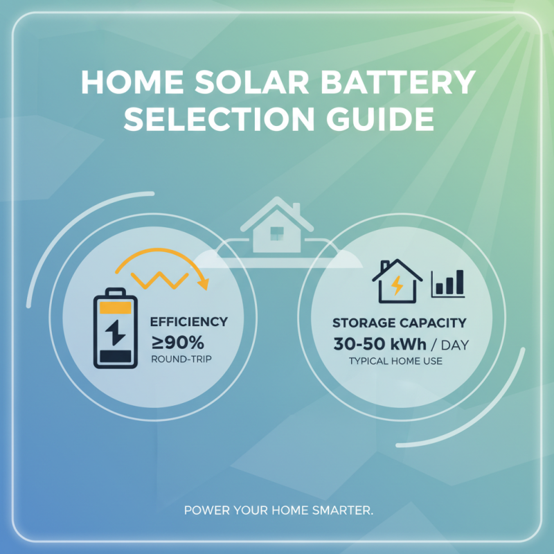 2025 Top Home Solar Battery Options for Maximum Efficiency and Savings