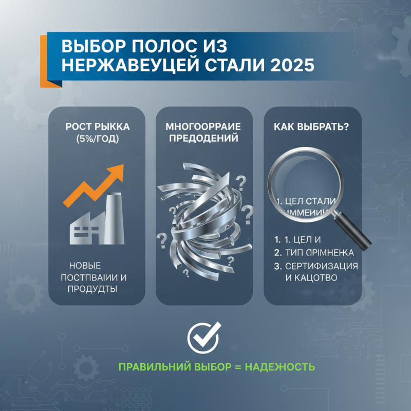 Как выбрать полосу из нержавеющей стали для вашего проекта в 2025 году