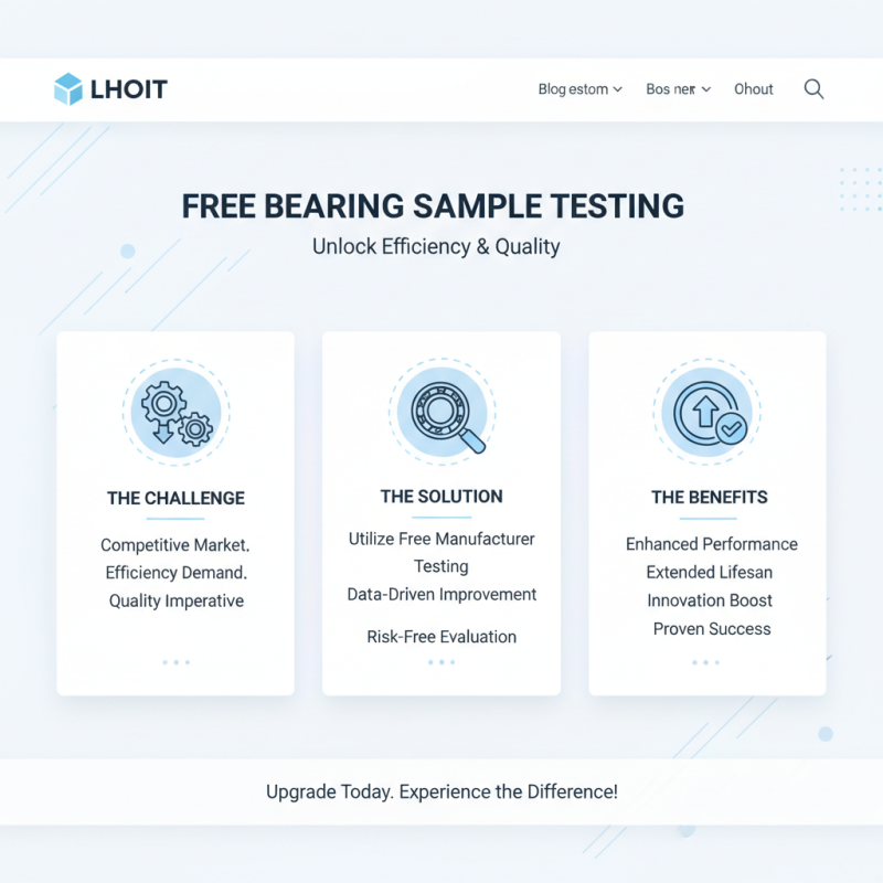 Why You Should Take Advantage of Free Bearing Sample Testing Service Today