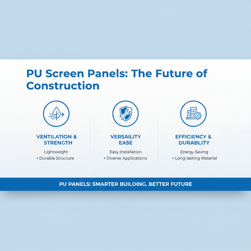 What is a Pu Screen Panel and How Does It Work in Construction