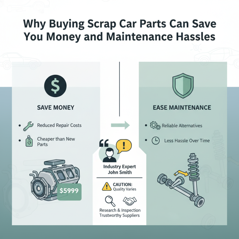 Why Buying Scrap Car Parts Can Save You Money and Maintenance Hassles
