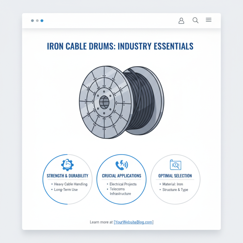 The Ultimate Guide to Choosing the Right Iron Cable Drum in 2026