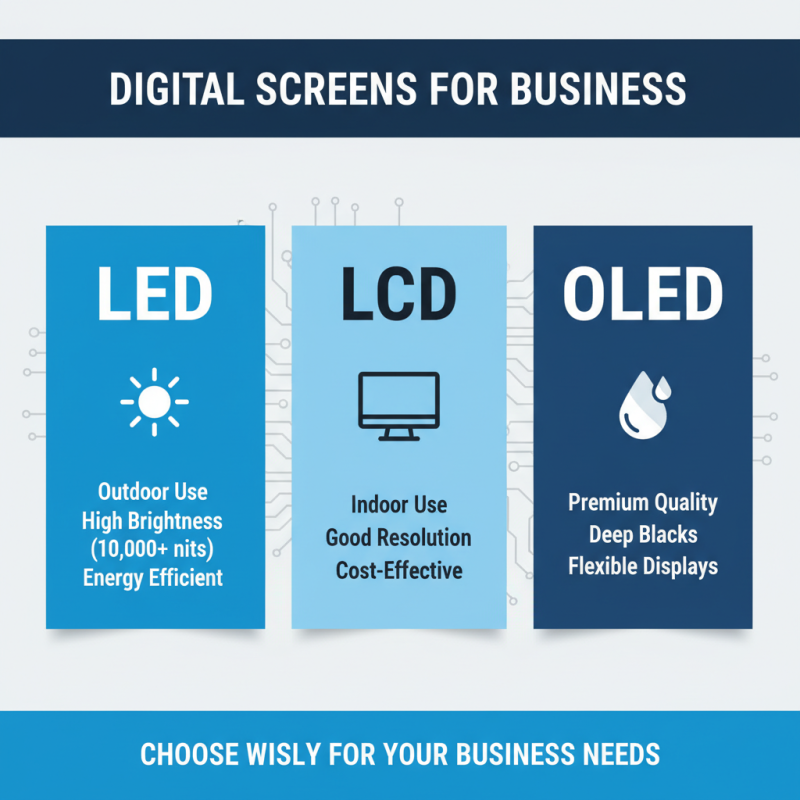 How to Choose the Right Digital Screen for Your Business Needs