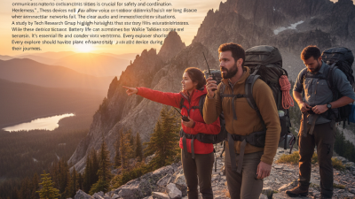 Why Walkie Talkies Are Essential for Outdoor Adventures and Communication