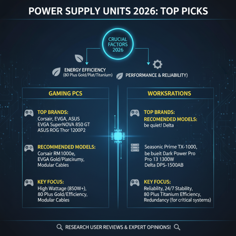 2026 Top Power Supply Units for Gaming PCs and Workstations