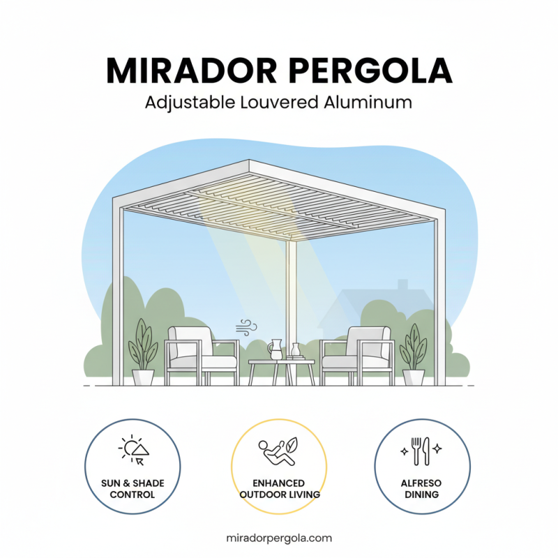What is a Mirador Adjustable Louvered Aluminum Pergola?