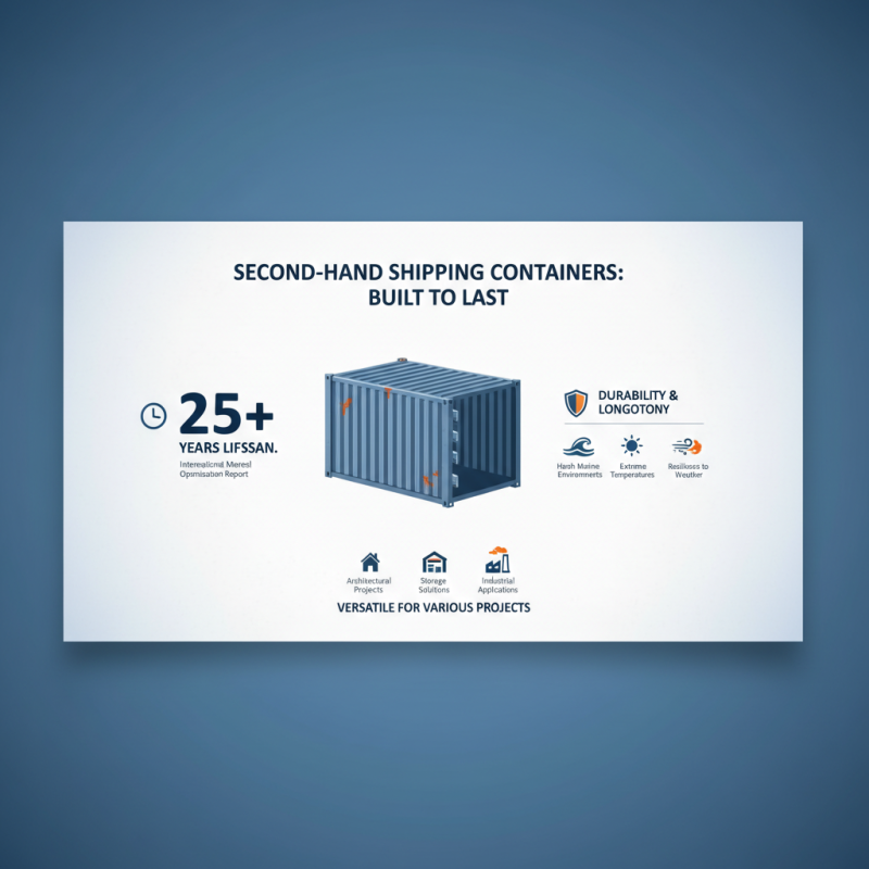 Top 10 Benefits of Using Second Hand Shipping Containers for Your Projects?