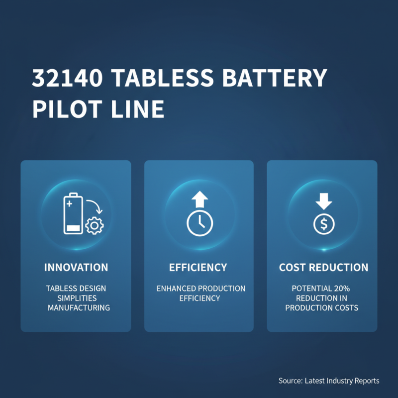What is the 32140 Tabless Battery Pilot Line and its Benefits?